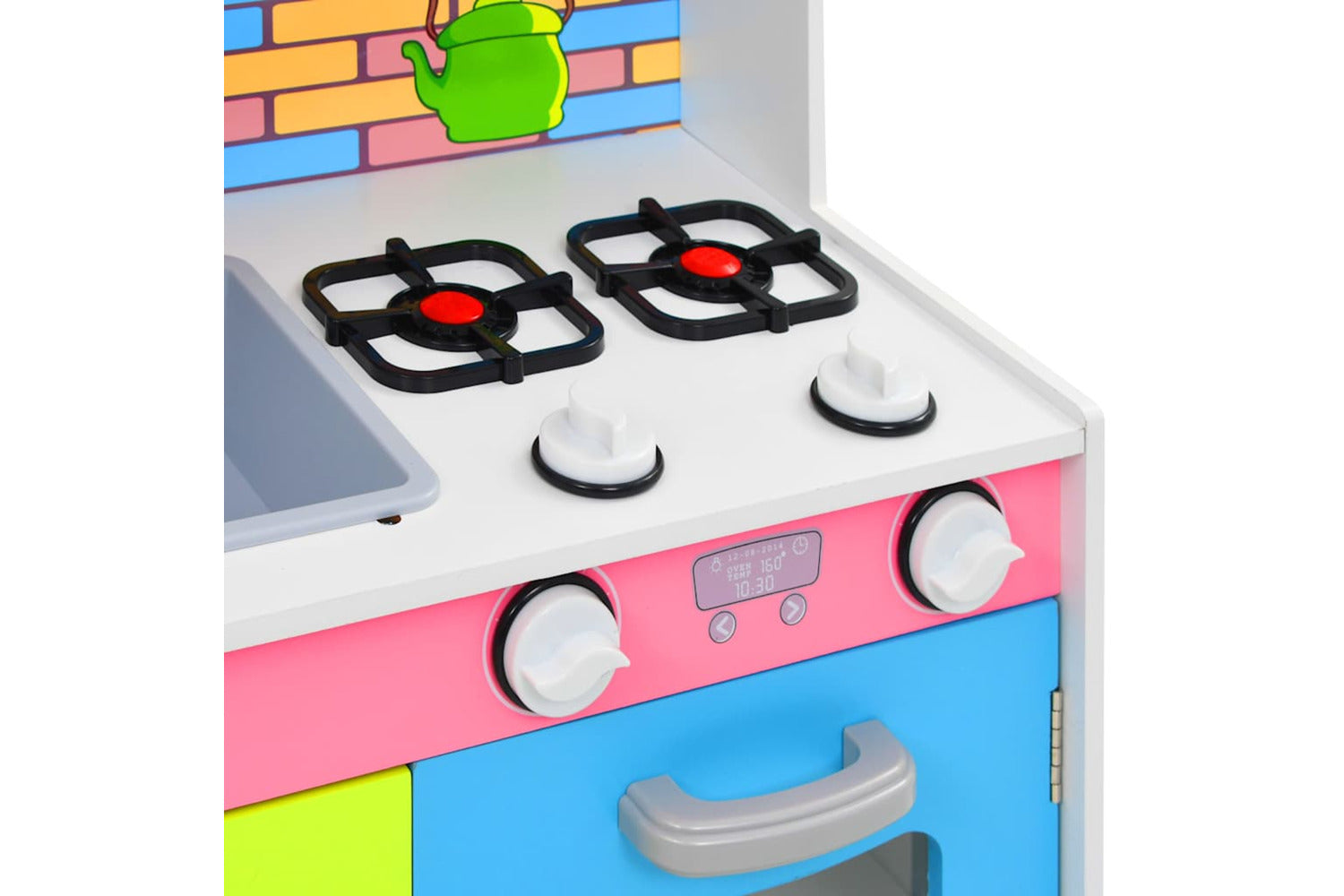 Vidaxl Kids' Play Kitchen Mdf 80x30x85 Cm Multicolour-7