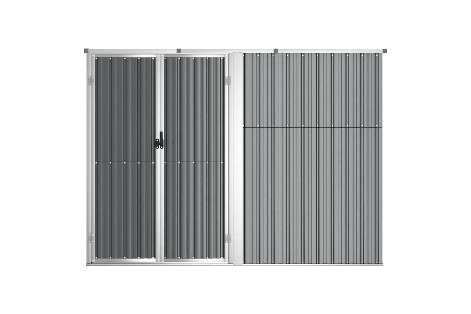 vidaXL 316214 Garden Tool Shed Grey 225x89x161cm Galvanised Steel-3