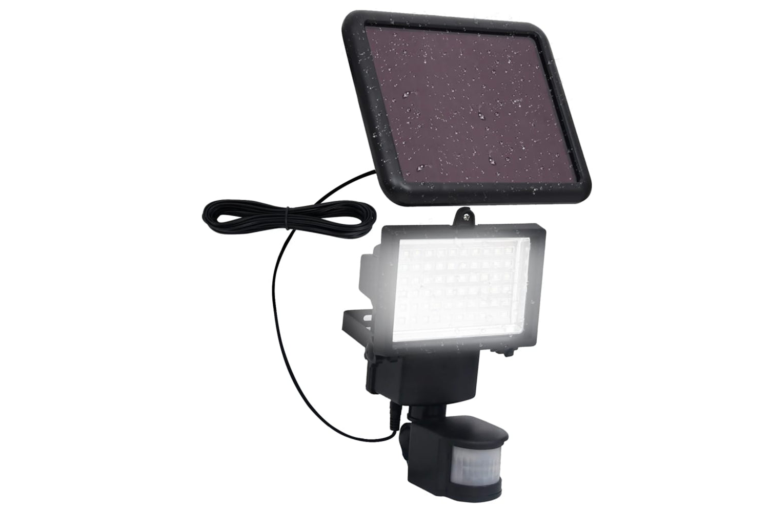 Vidaxl 315693 Garden Solar Powered Led Spotlight With Sensor Black-4