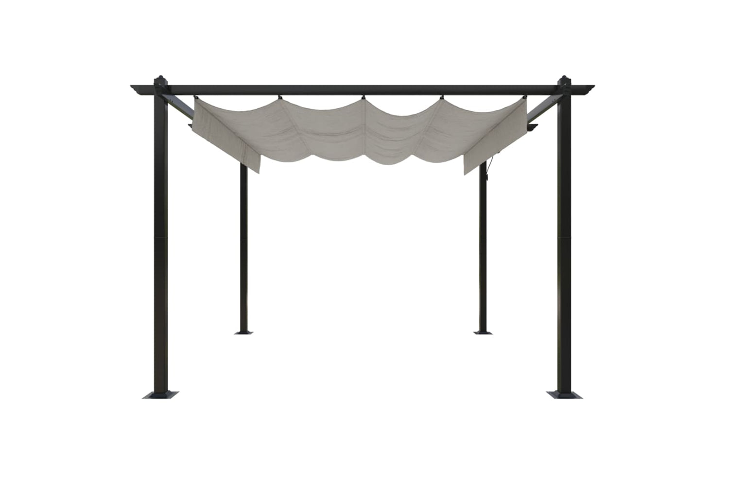 Vidaxl 318534 Garden Gazebo With Retractable Roof 3x3 M Cream-4