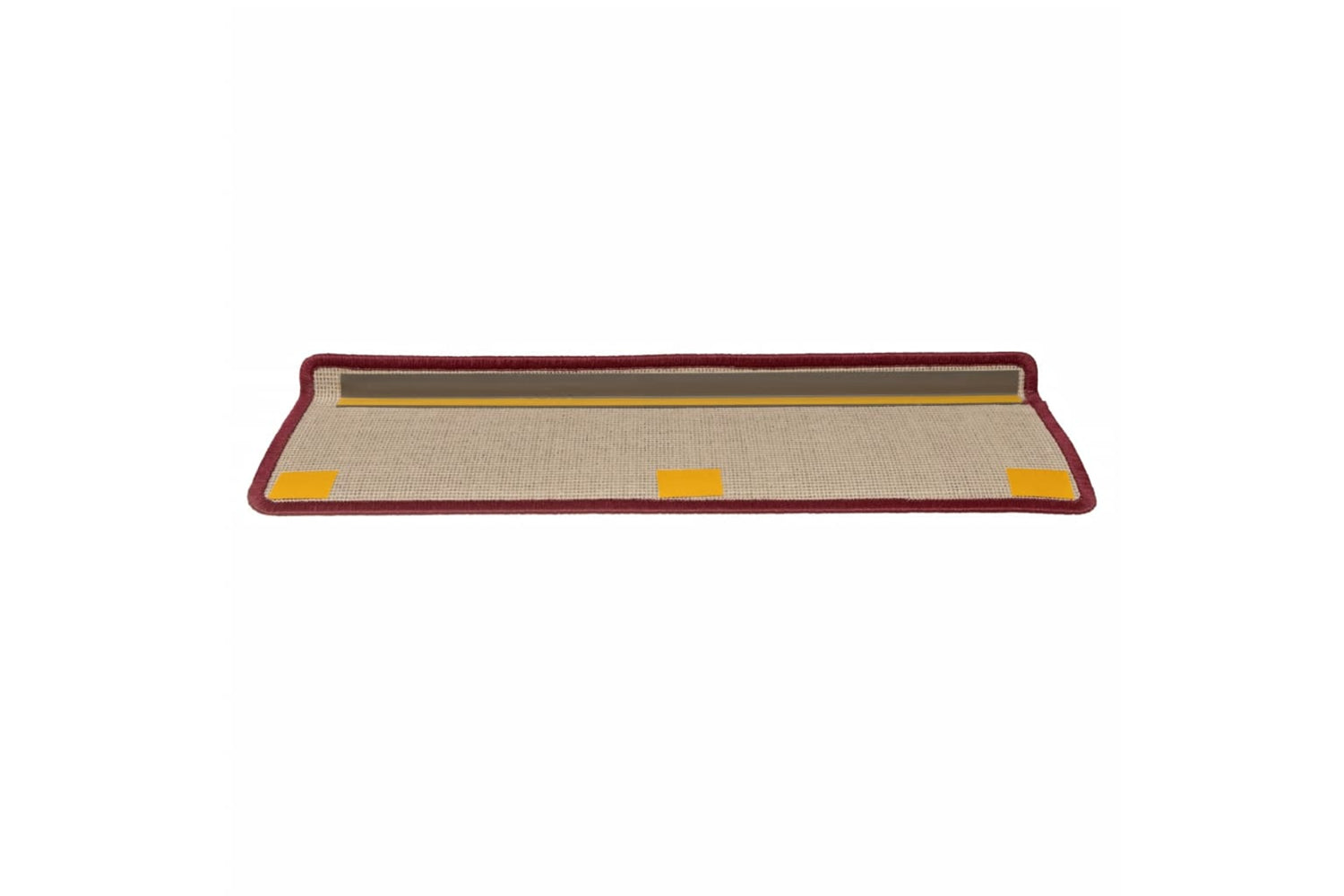 vidaXL 326199 Carpet Stair Treads 15 Pcs 65x21x4cm Matte Red-4