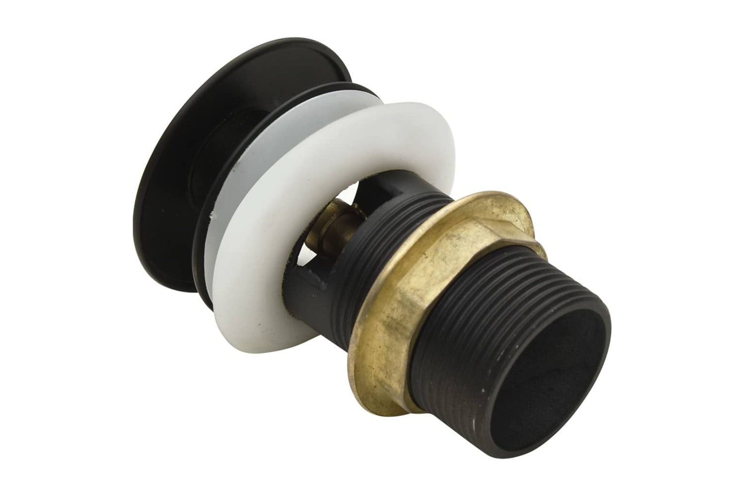 vidaXL 149058 Push Drain With Overflow Function Grey 6.4x6.4x9.1cm-3