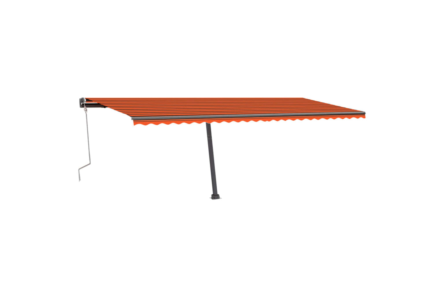 vidaXL 3069800 Freestanding Manual Retractable Awning 600x300cm Orange/brown-3