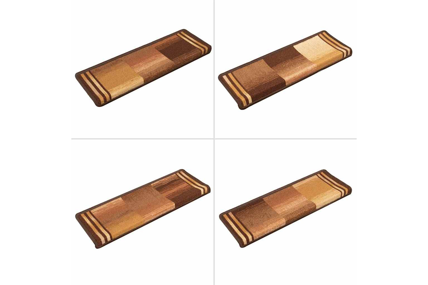 vidaXL 326209 Stair Mats Self-adhesive 15 Pcs 65x21x4cm Brown-7