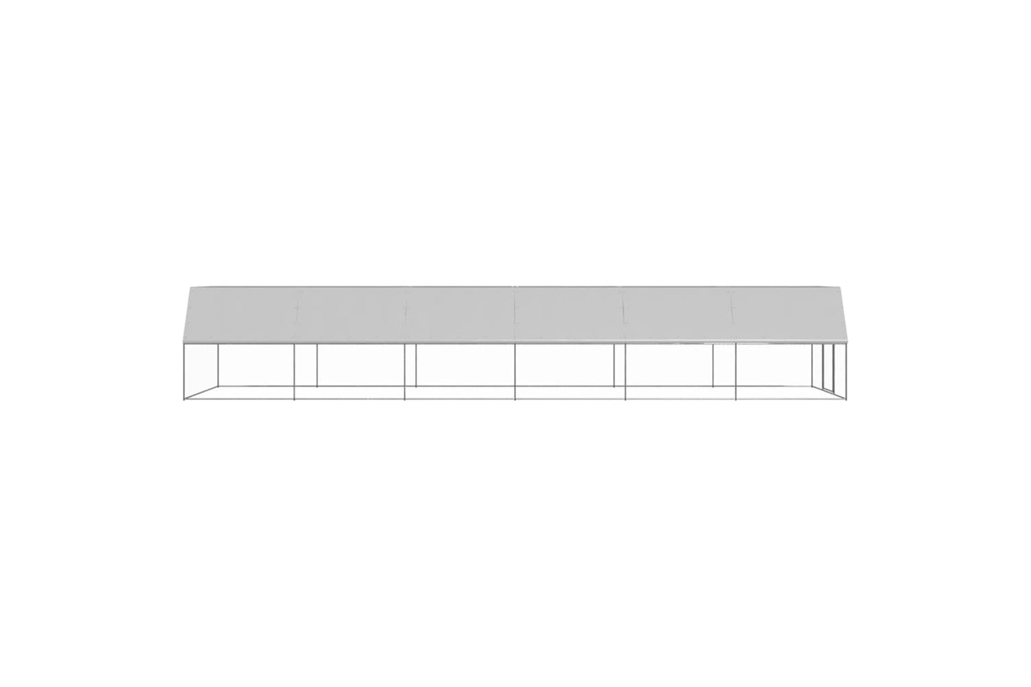 Vidaxl 3154380 Outdoor Chicken Cage 3x12x2 M Galvanised Steel-3