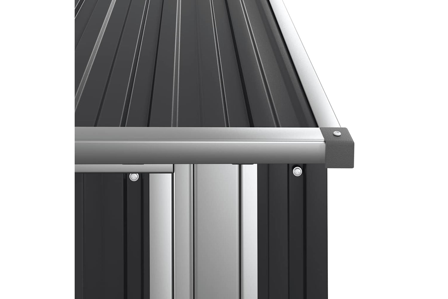 vidaXL 150901 Garden Shed Anthracite 118.5x97x209.5cm Galvanised Steel-6