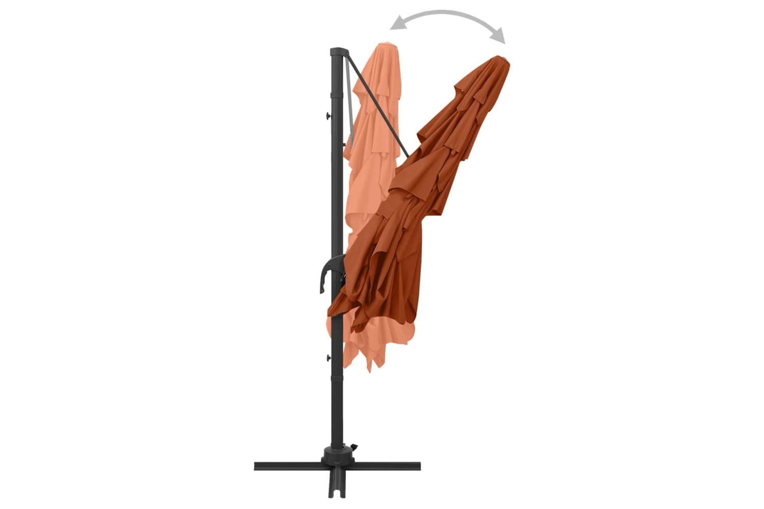 vidaXL 313825 4-tier Parasol With Aluminium Pole Terracotta 250x250cm-6