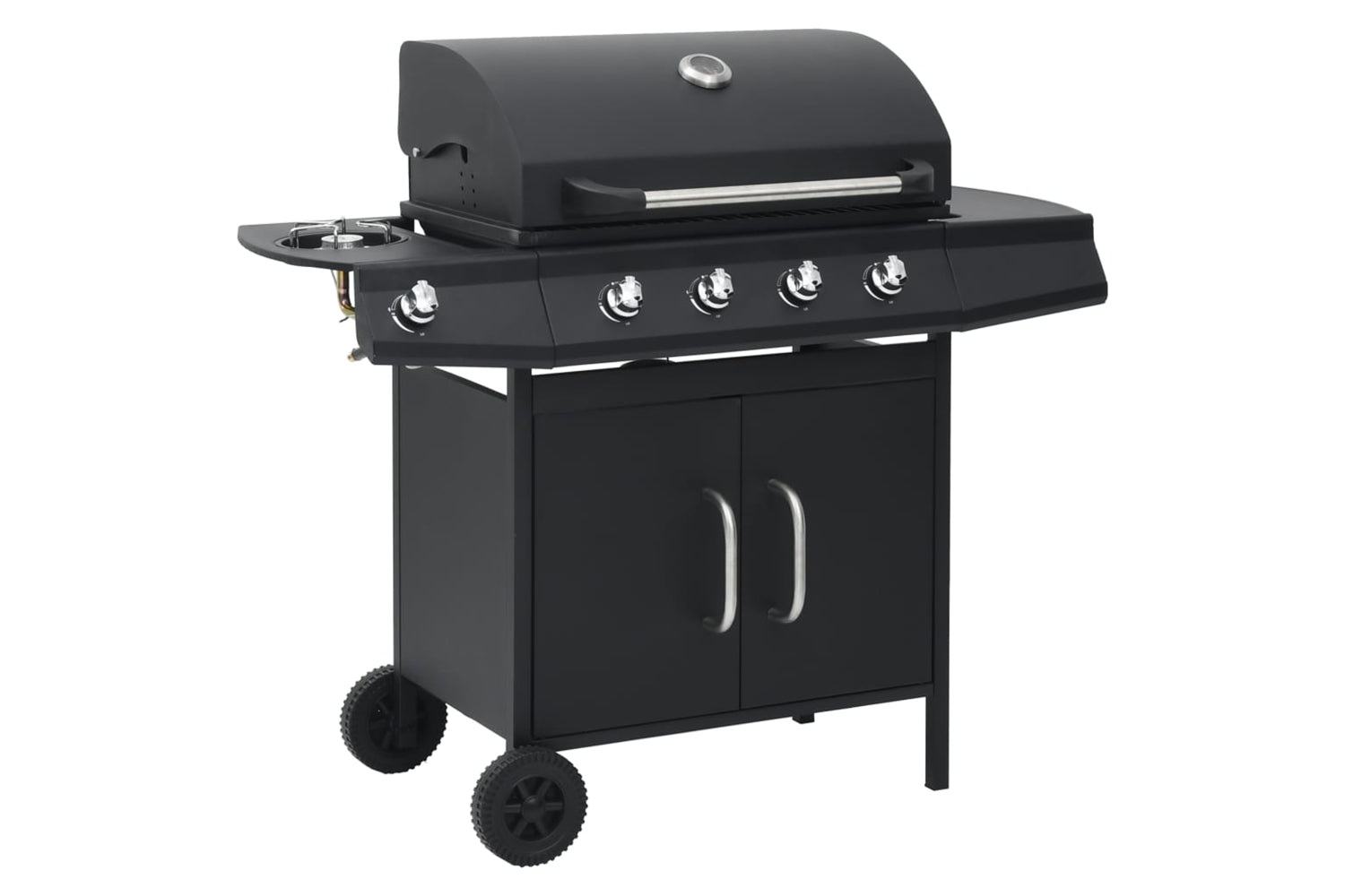 Vidaxl 310105 Gas Barbecue Grill 4+1 Cooking Zone Black Steel-2