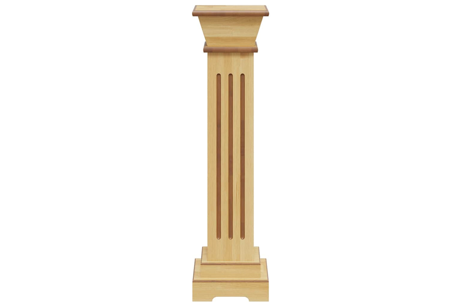 vidaXL 323968 Classic Square Pillar Plant Stand Light Wood 17x17x66cm Mdf-4