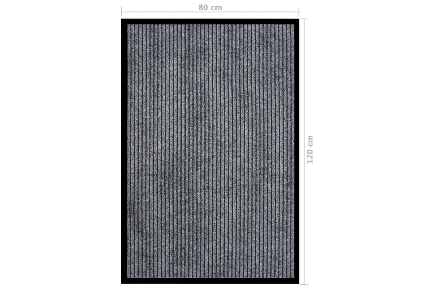 vidaXL 331606 Doormat Striped Grey 80x120cm-6