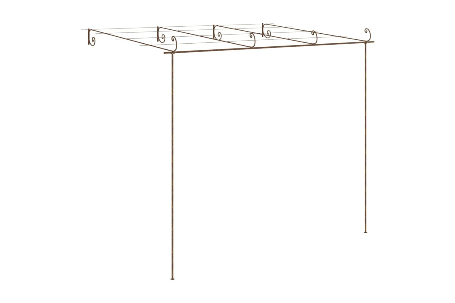Vidaxl 313998 Garden Pergola Antique Brown 4x3x2.5 M Iron-3