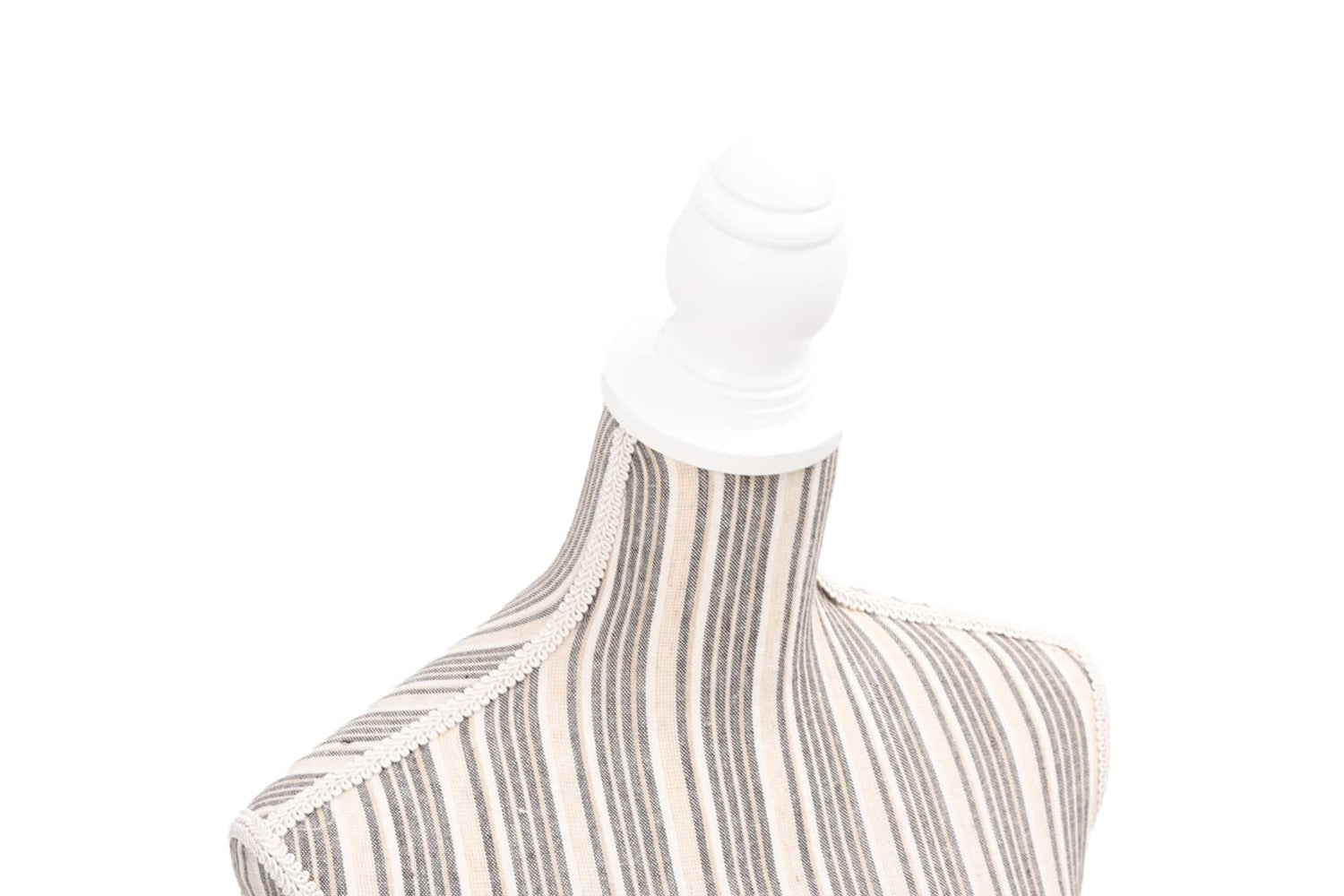 Vidaxl 30031 Ladies Bust Display Mannequin Linen With Stripes-5