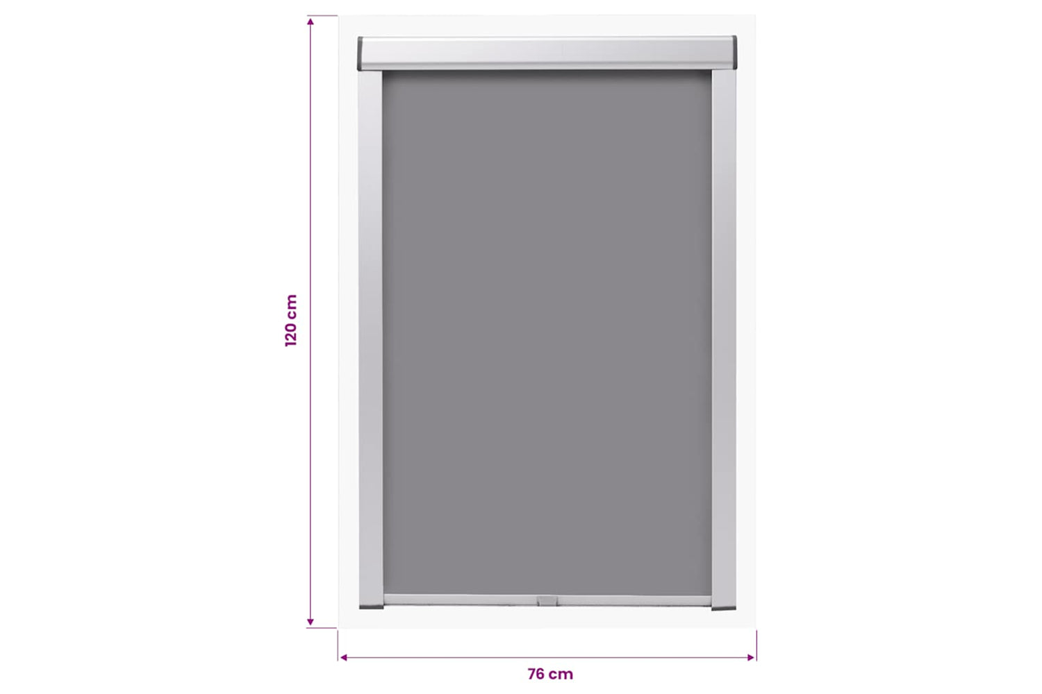 Vidaxl Blackout Roller Blind Grey Pk08-7