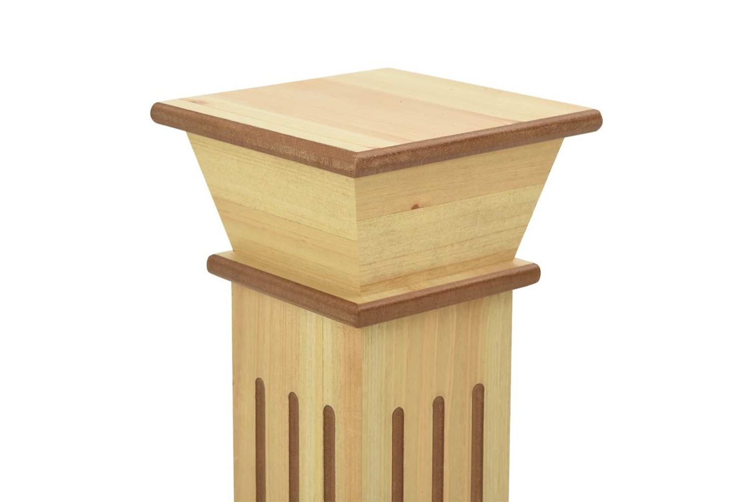 vidaXL 323968 Classic Square Pillar Plant Stand Light Wood 17x17x66cm Mdf-5