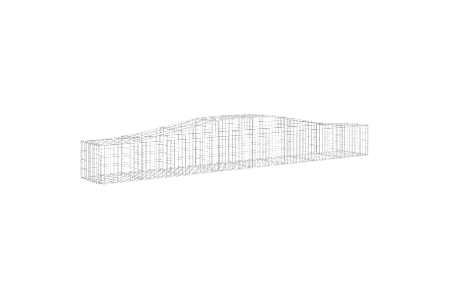 vidaXL 3145919 Arched Gabion Baskets 4 Pcs 400x50x40/60cm Galvanised Iron-2