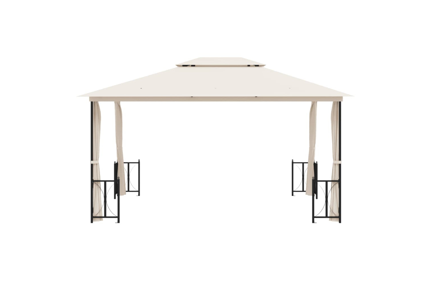 Vidaxl 318543 Gazebo With Sidewalls&double Roofs 3x4 M Cream-2