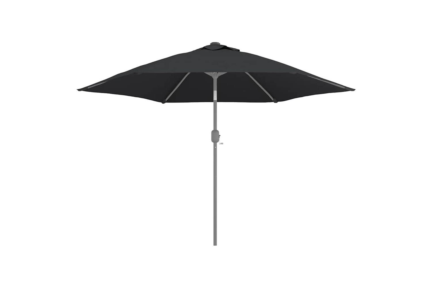 vidaXL 313798 Replacement Fabric For Outdoor Parasol Black 300cm-3