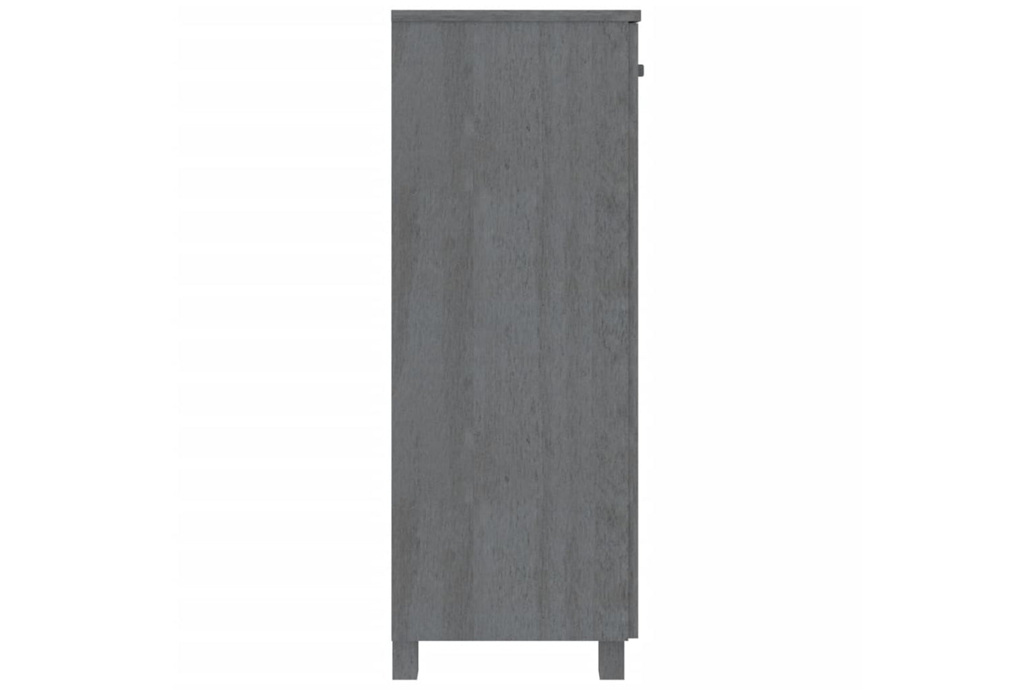 vidaXL Shoe Cabinet Hamar Dark Grey 85x40x108cm Solid Wood Pine-3