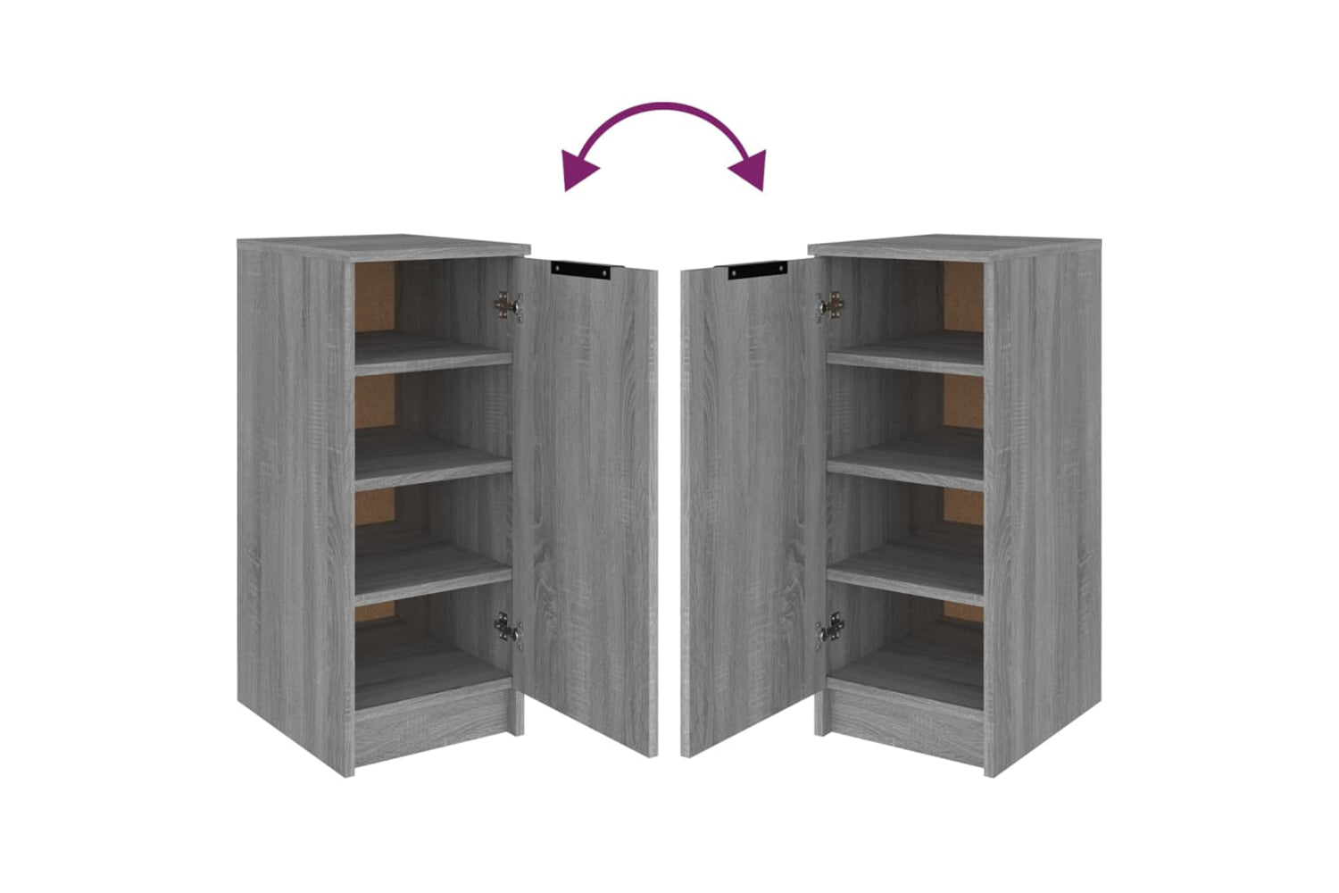 vidaXL 817100 Shoe Cabinet Grey Sonoma 30x35x70cm Engineered Wood-7