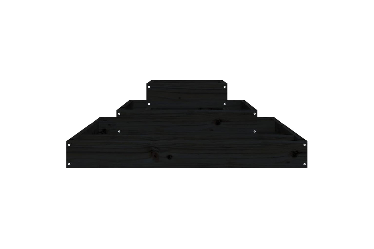 vidaXL 823868 Planter Black 80x80x27cm Solid Wood Pine-3