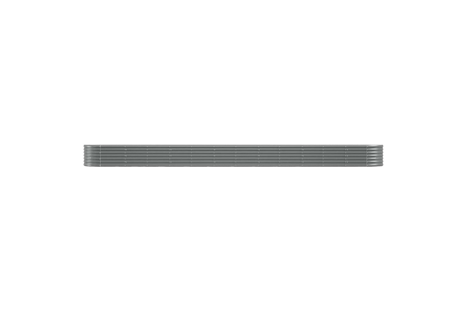 vidaXL 318939 Garden Raised Bed Powder-coated Steel 512x80x36cm Grey-2