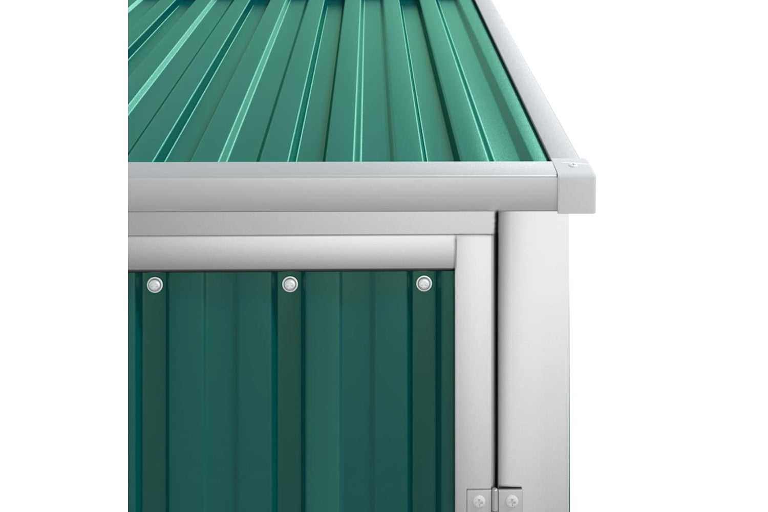 vidaXL 316205 Garden Tool Shed Green 88x89x161cm Galvanised Steel-5