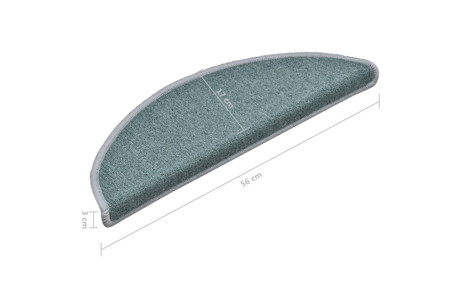 vidaXL 322362 Carpet Stair Treads 15 Pcs Blue 56x17x3cm-8