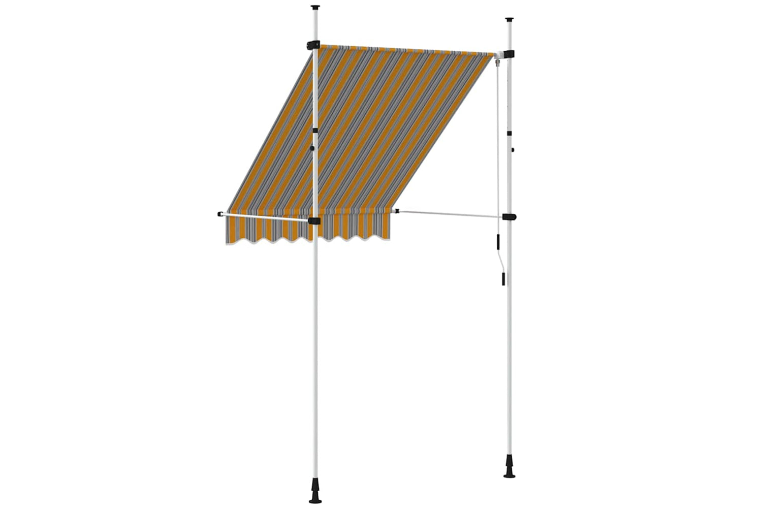 vidaXL 43225 Manual Retractable Awning 150cm Yellow And Blue Stripes-4