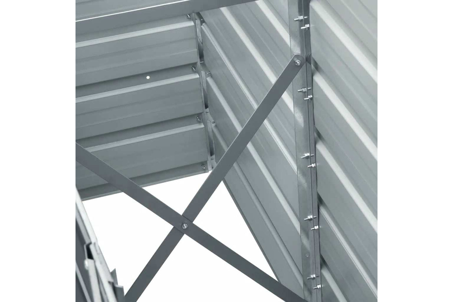 vidaXL 47044 Garden Raised Bed Galvanised Steel 240x40x45cm Grey-6