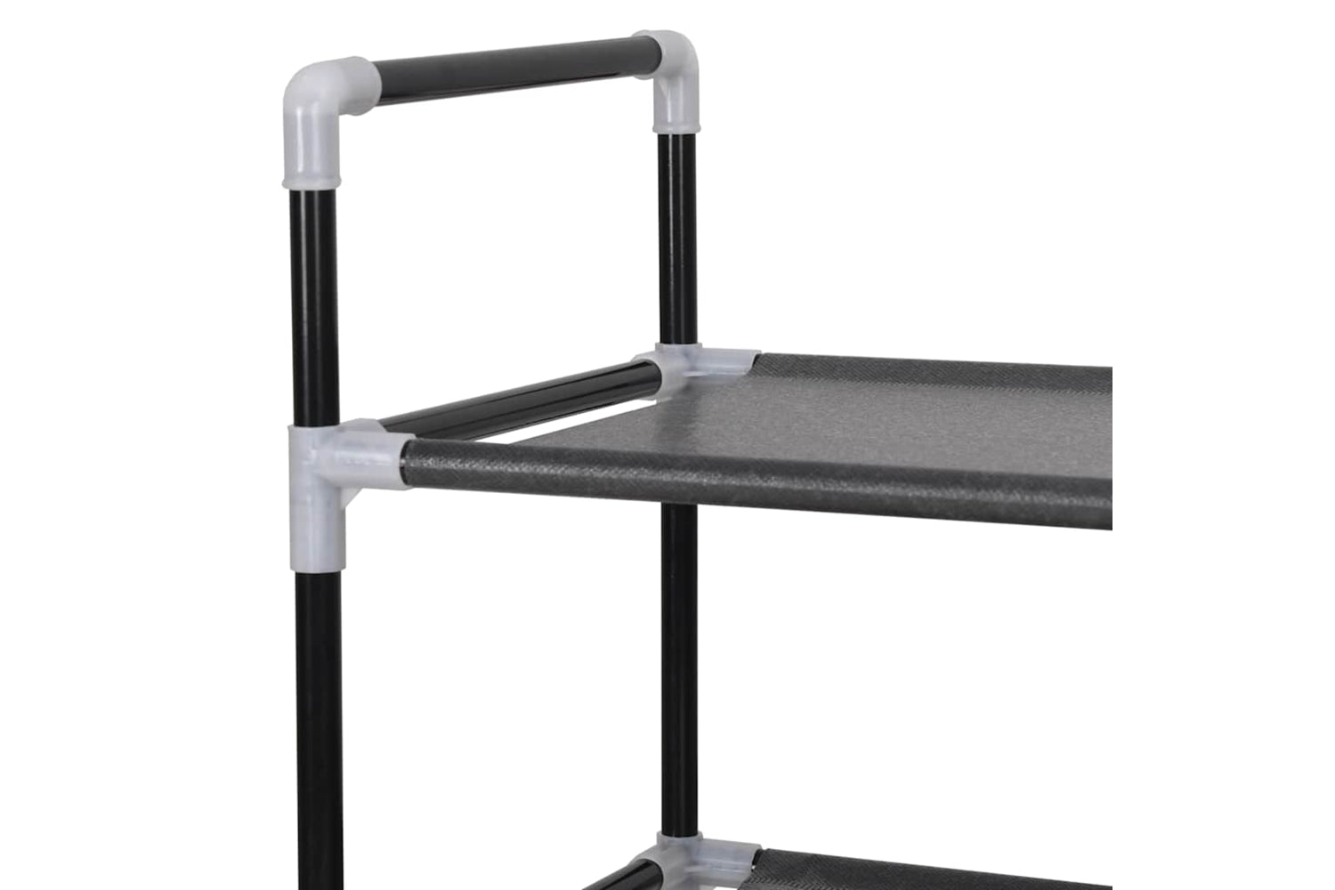 Vidaxl 245629 Shoe Rack With 8 Shelves Metal And Non-woven Fabric Black-5