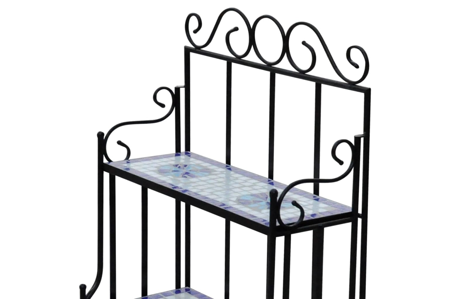 Vidaxl 41132 Plant Stand Plant Display Blue White Mosaic Pattern-4