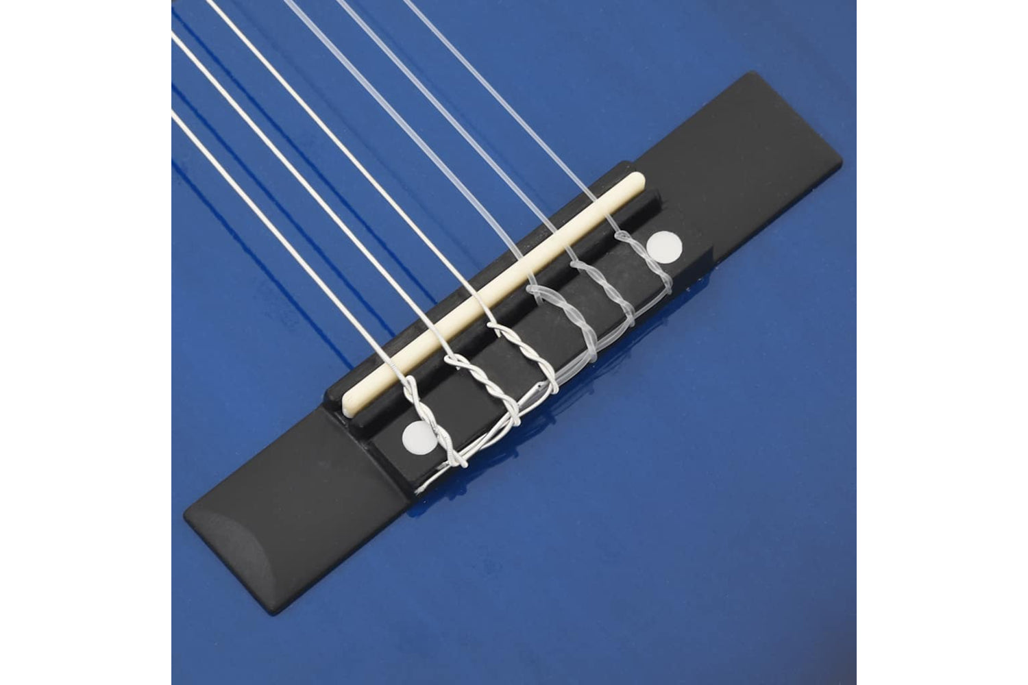 Vidaxl 8 Piece Classical Guitar Beginner Set Blue 1/2 34"-8