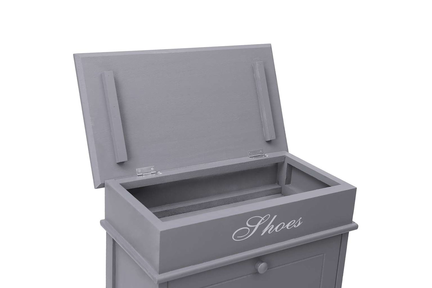 vidaXL 284090 Shoe Cabinet Grey 50x28x98cm Paulownia Wood-8