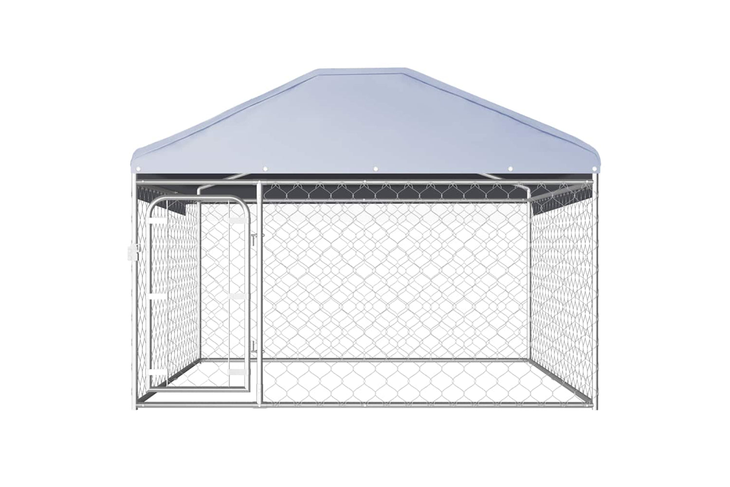 Vidaxl Outdoor Dog Kennel With Roof 200x200x135 Cm-2