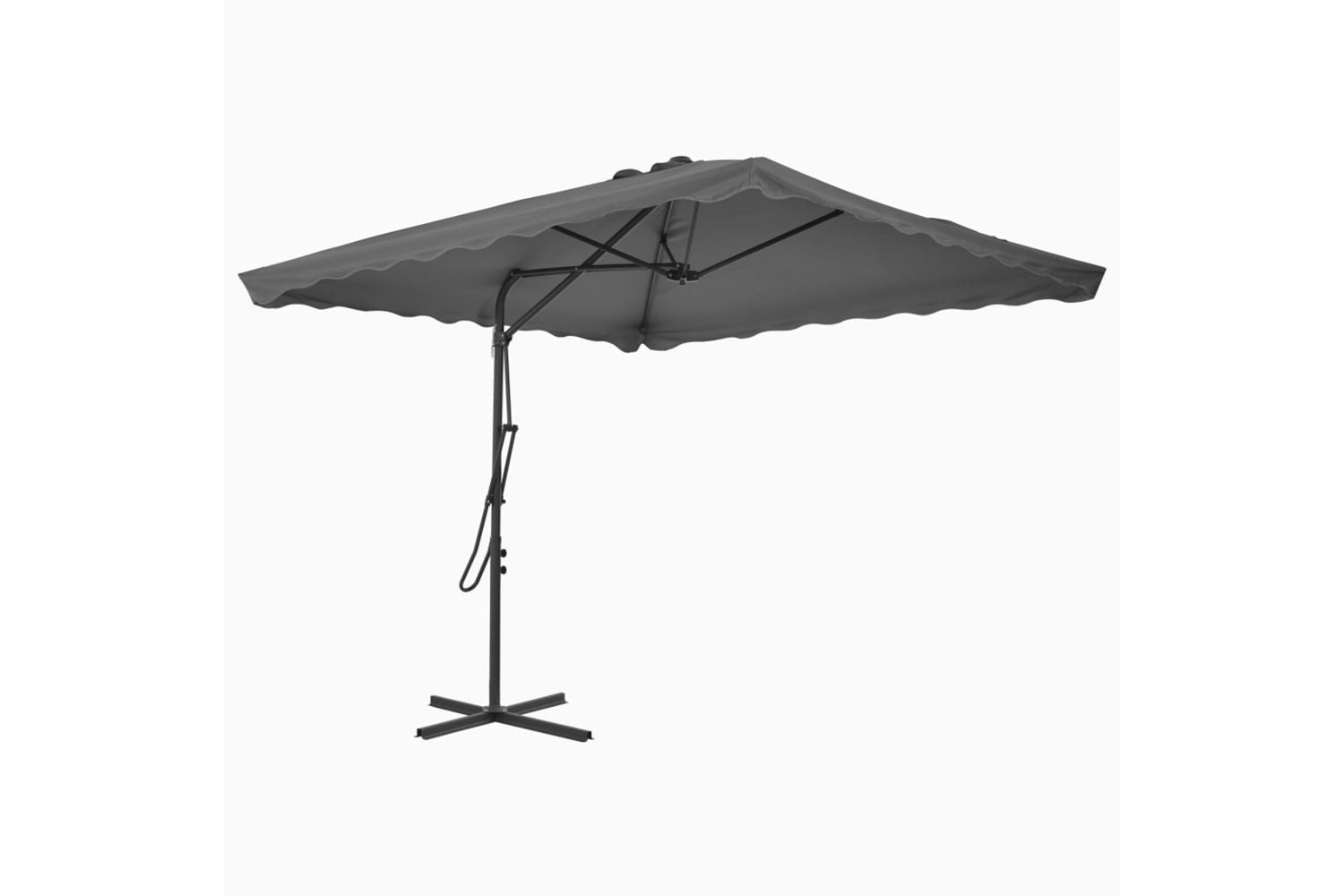 vidaXL 44883 Outdoor Parasol With Steel Pole 250x250cm Anthracite-2