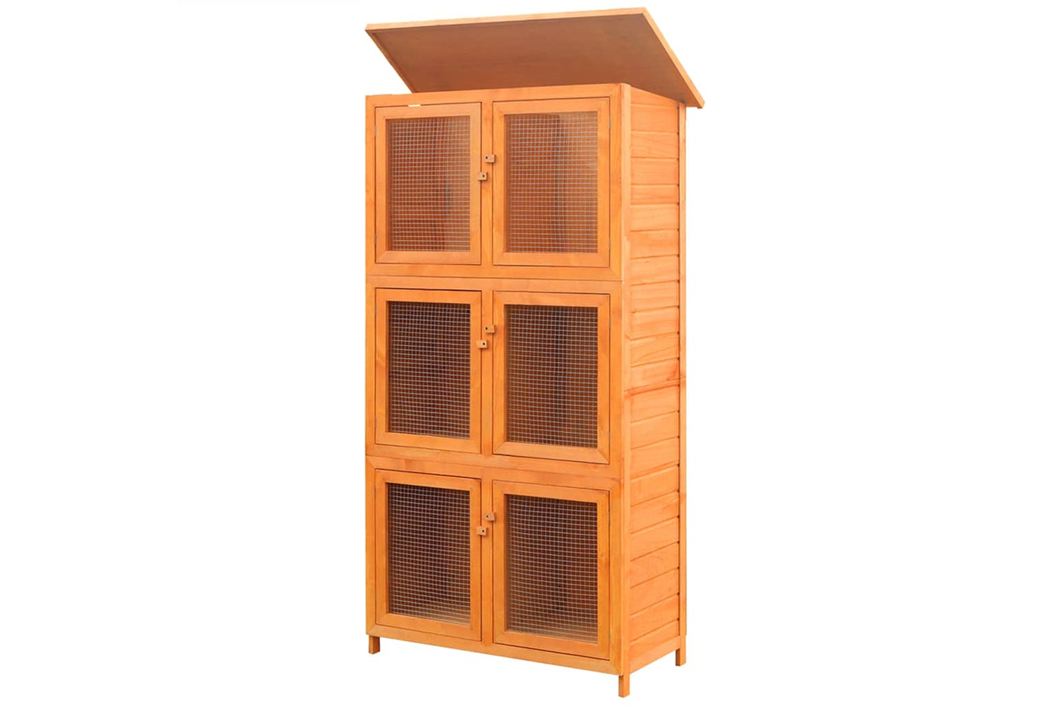 Vidaxl 170347 Animal Rabbit Cage 6 Rooms Wood-2