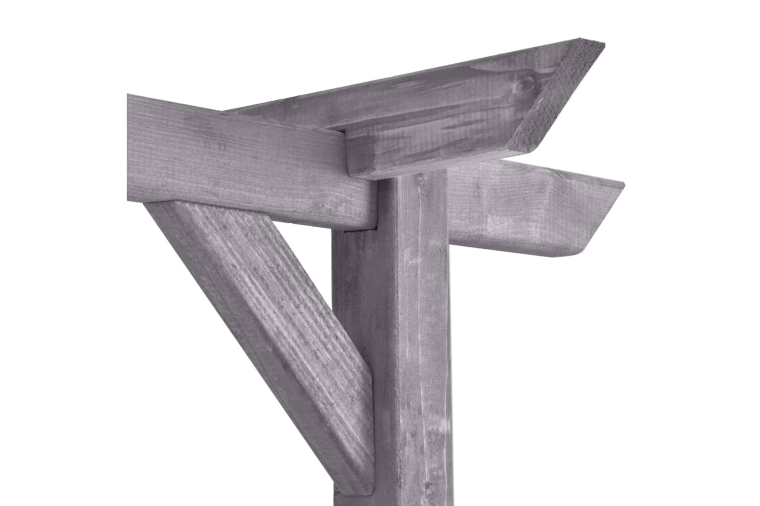 vidaXL 313567 Garden Pergola Grey 200x40x205cm Impregnated Pinewood-3
