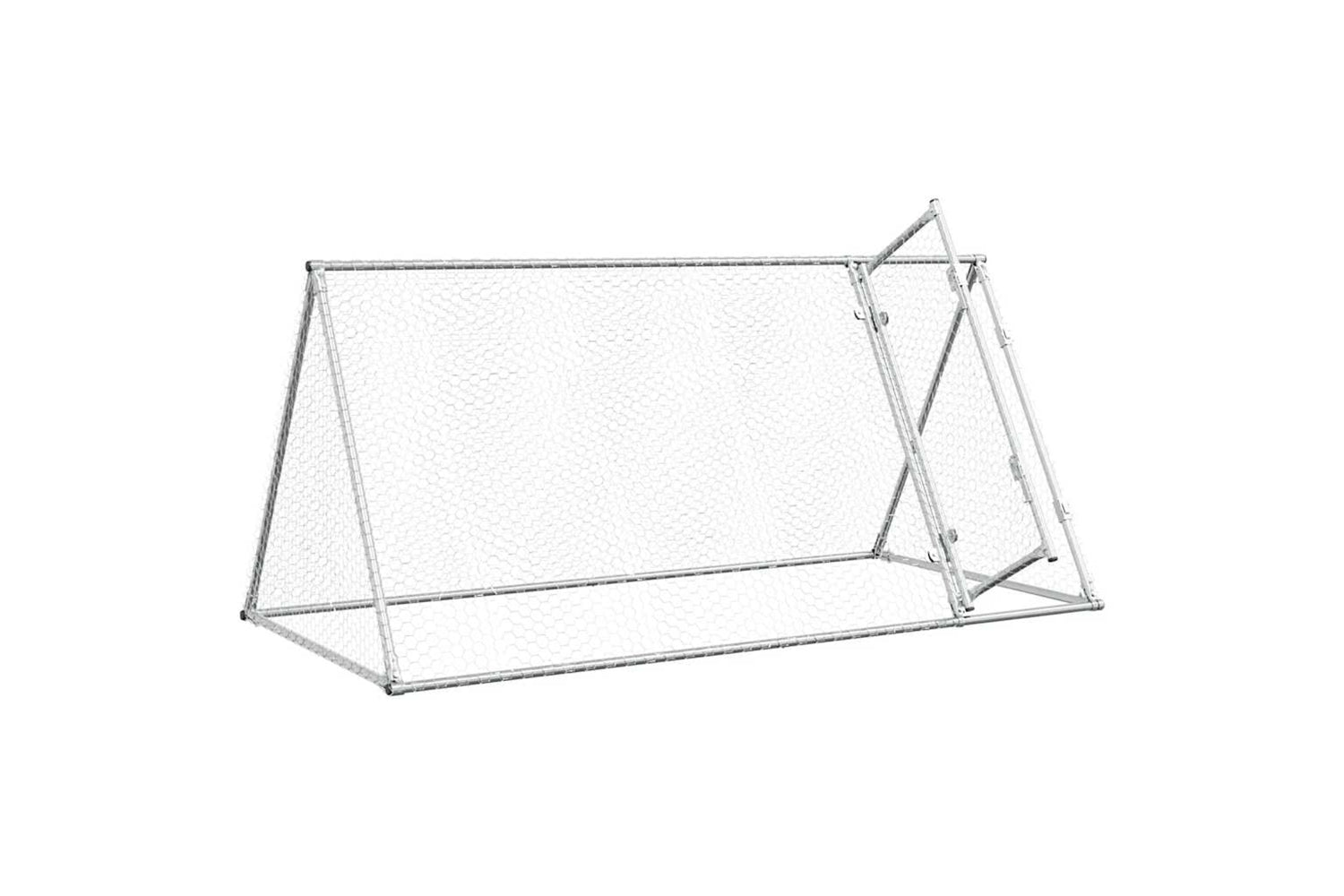 Vidaxl Chicken Cage Silver 200x105x91 Cm Galvanised Steel-3