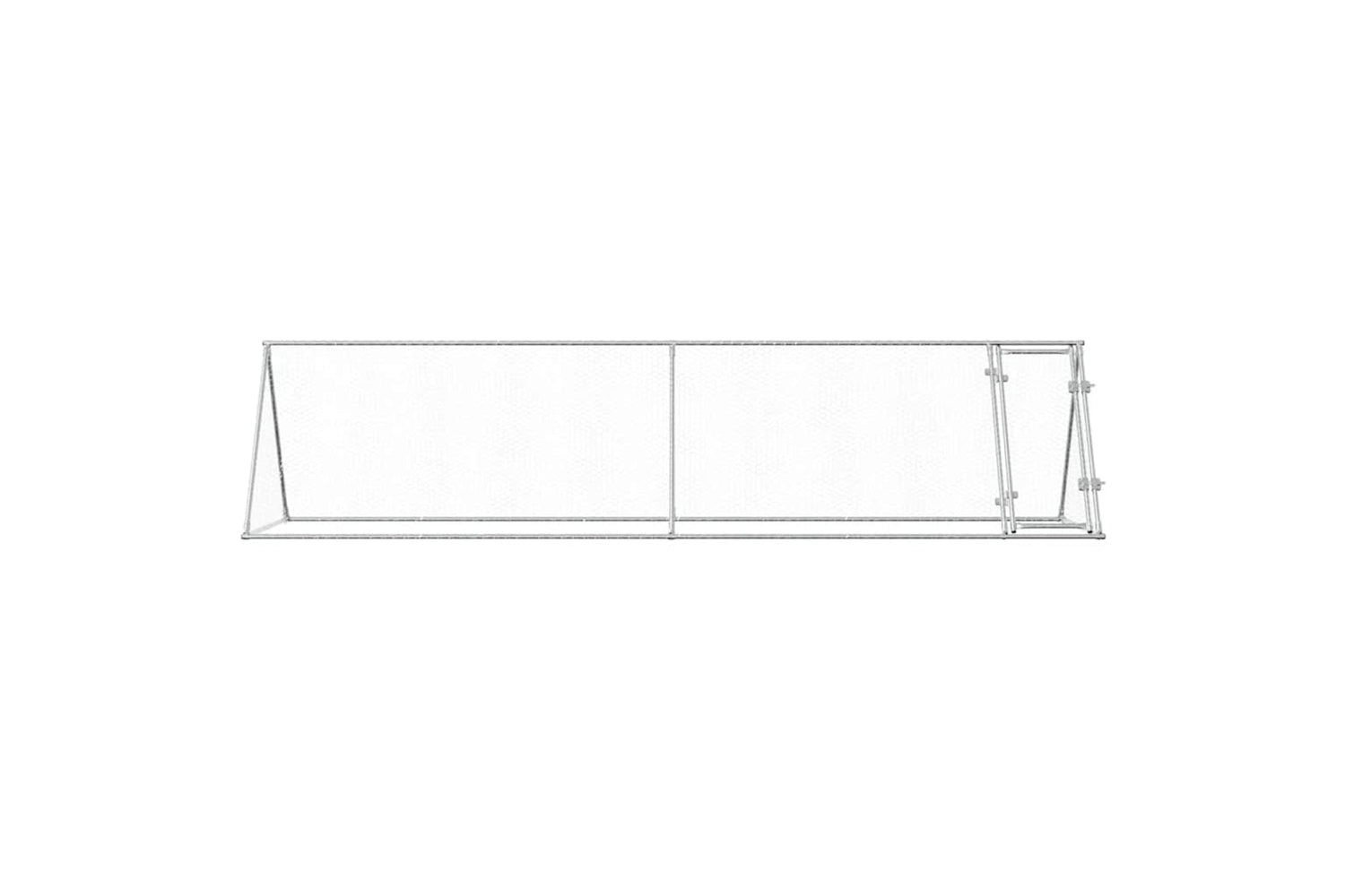 Vidaxl Chicken Cage Silver 400x105x91 Cm Galvanised Steel-3