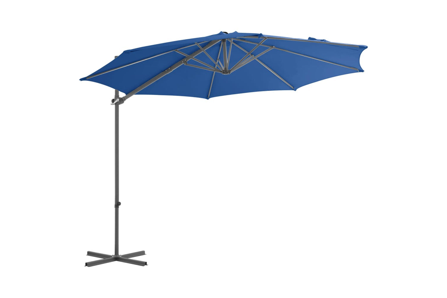 vidaXL 46999 Cantilever Umbrella With Steel Pole Azure Blue 300cm-2