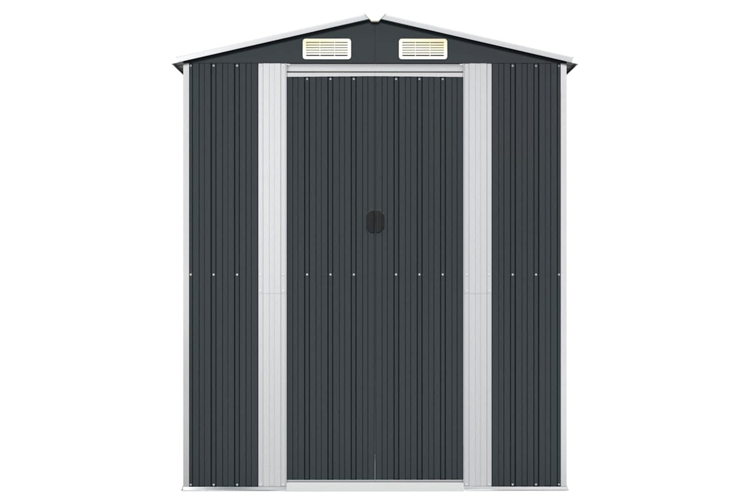 vidaXL Garden Shed Anthracite 192x108x223cm Galvanised Steel-2