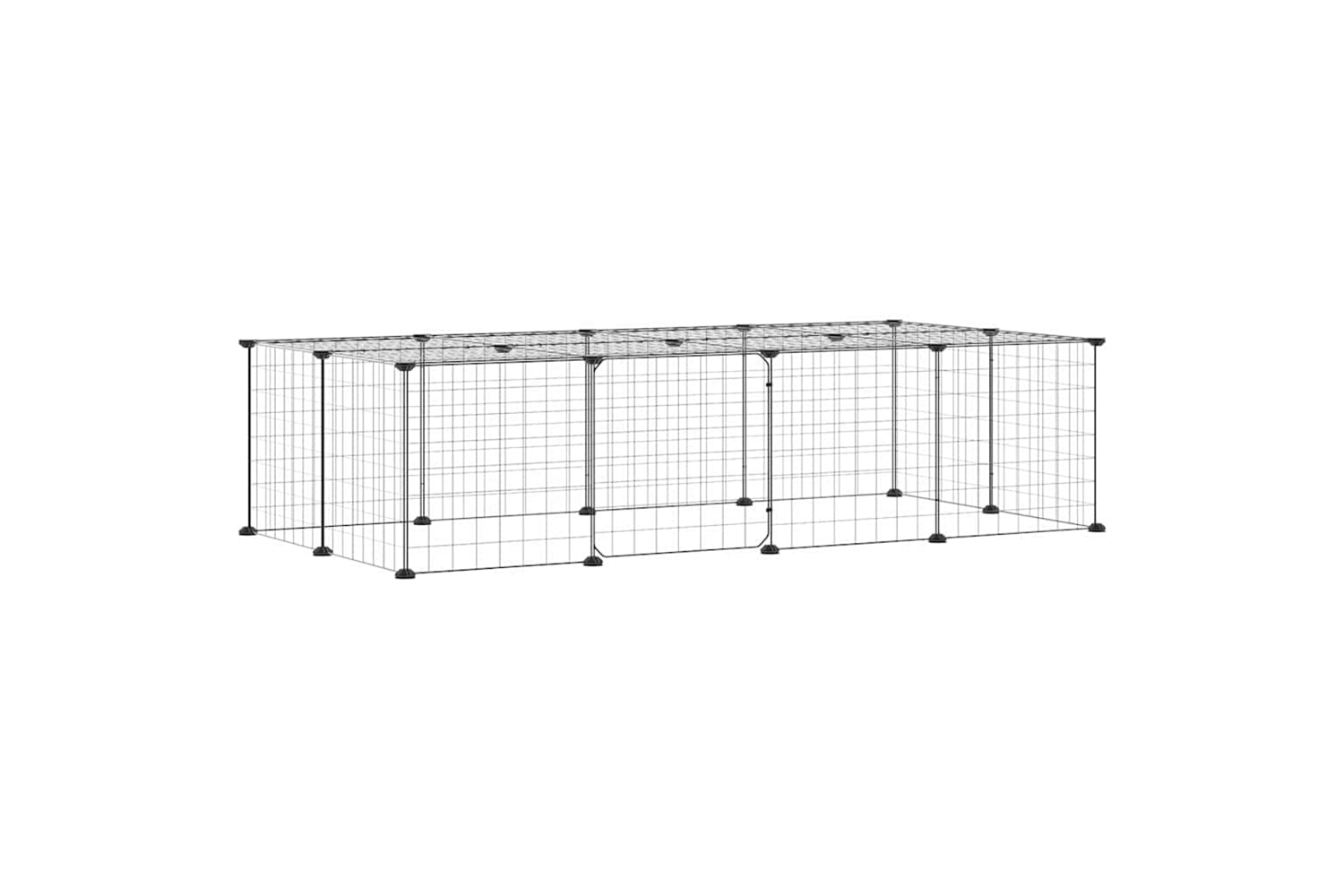 vidaXL 3114055 20-panel Pet Cage With Door Black 35x35cm Steel-2