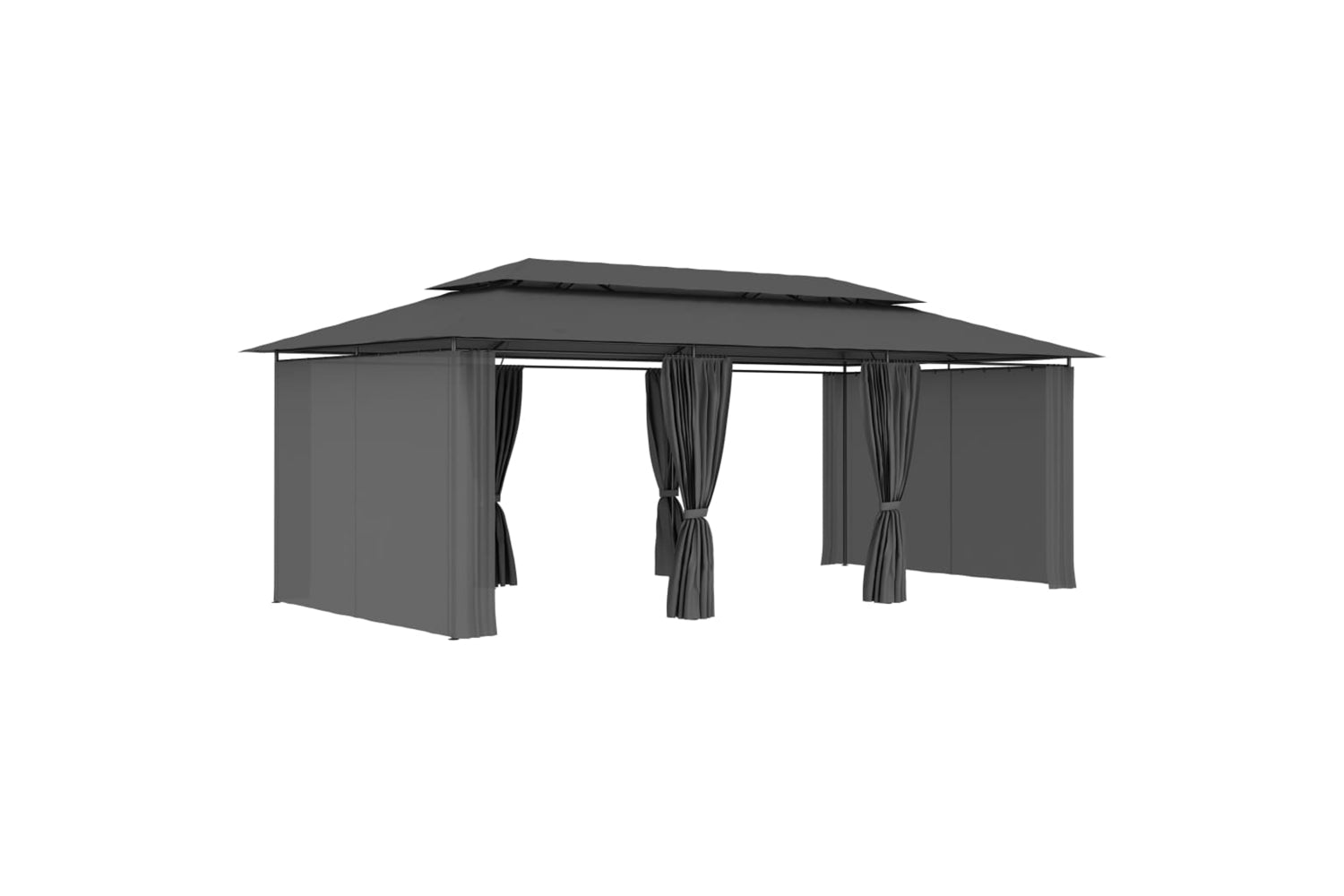 vidaXL 47966 Gazebo With Curtains 600x298x270cm Anthracite-2