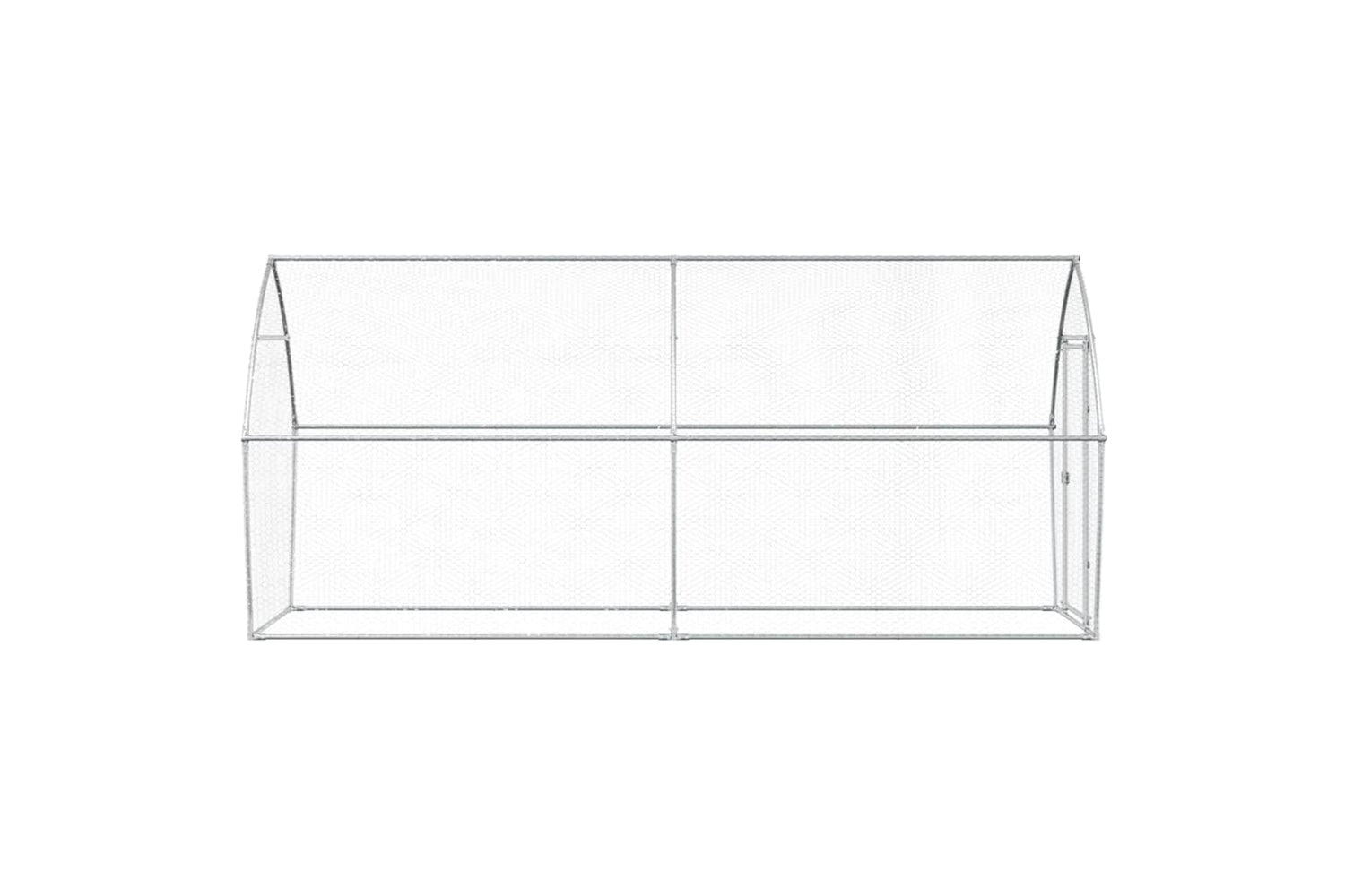 Vidaxl Chicken Cage Silver 400x105x182 Cm Galvanised Steel-4