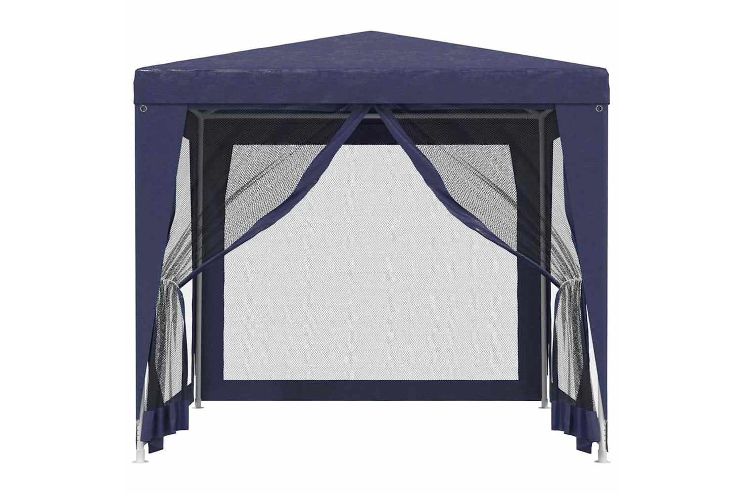 Vidaxl 319222 Party Tent With 4 Mesh Sidewalls Blue 2.5x2.5 M Hdpe-2