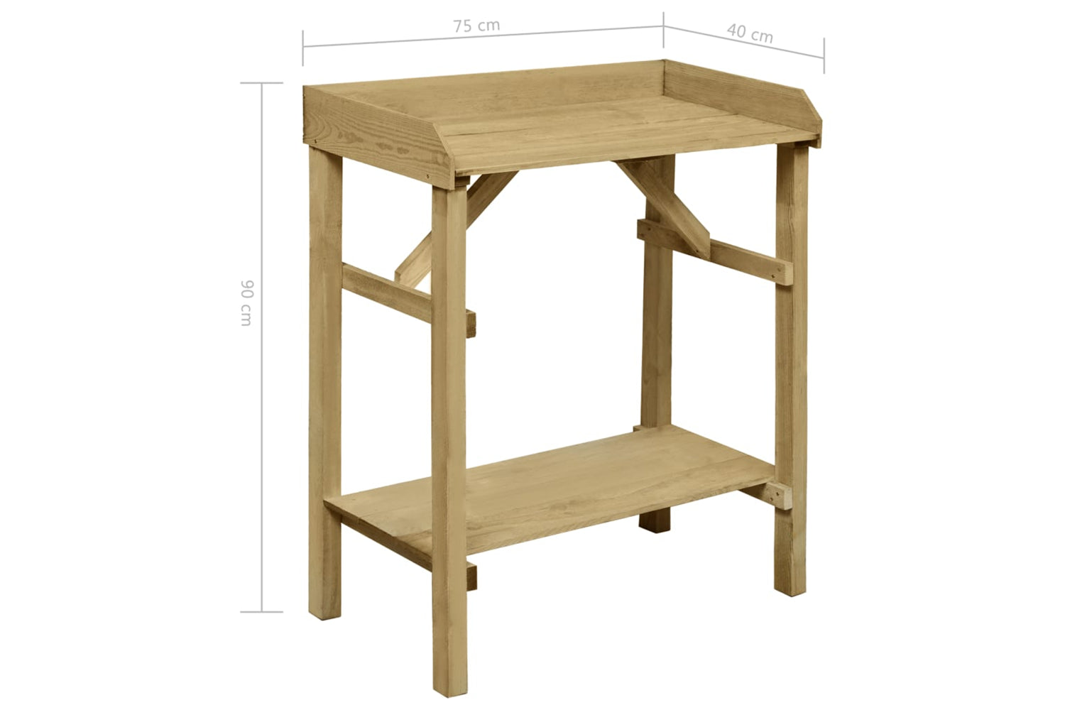 vidaXL 45302 Garden Planter Table Impregnated Pinewood 75x40x90cm-7