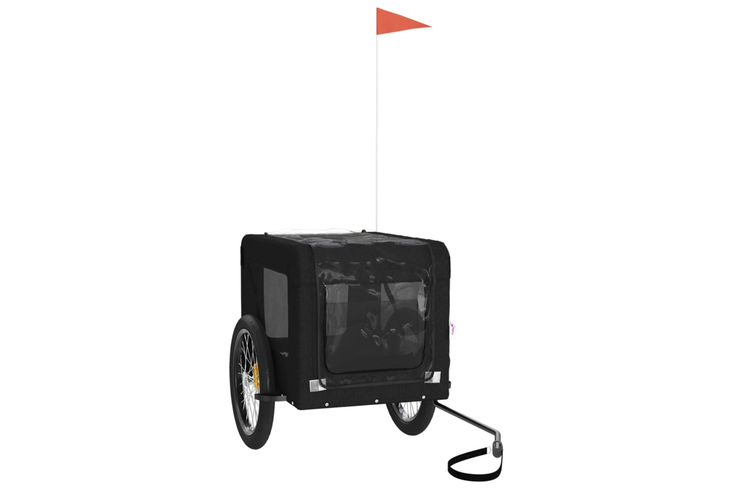 Vidaxl 93926 Pet Bike Trailer Black Oxford Fabric&iron-3