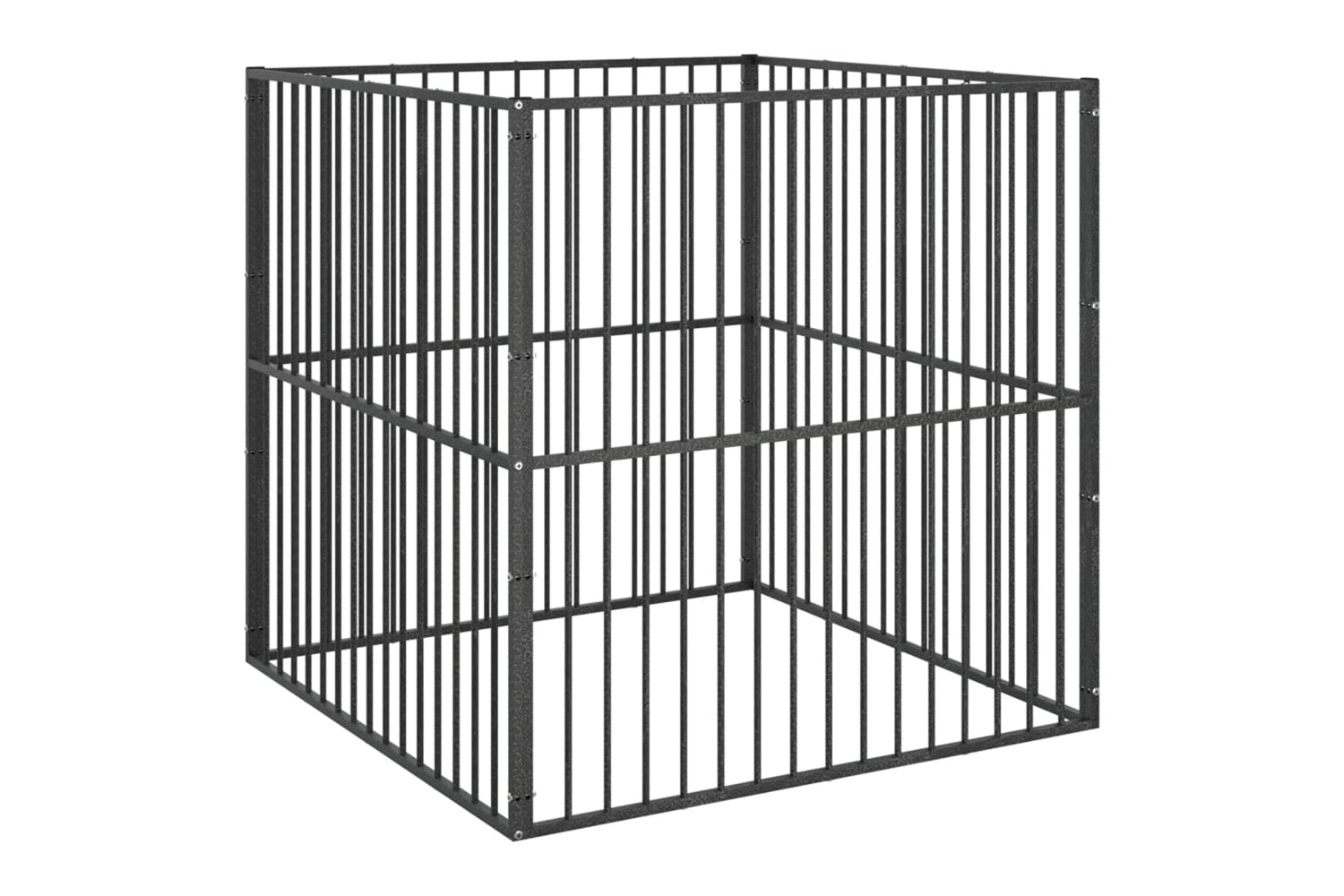 Vidaxl 172209 Dog Playpen 4 Panel Black Galvanised Steel-5