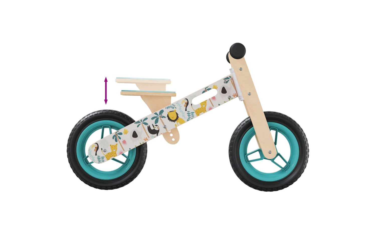Vidaxl Balance Bike For Children Blue Printed-5