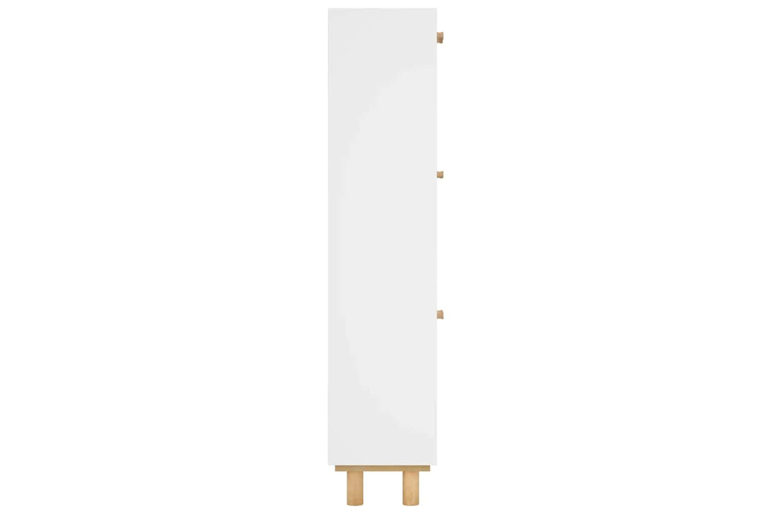 vidaXL 345648 Shoe Cabinet White 52x25x115cm Engineered Wood&natural Rattan-5